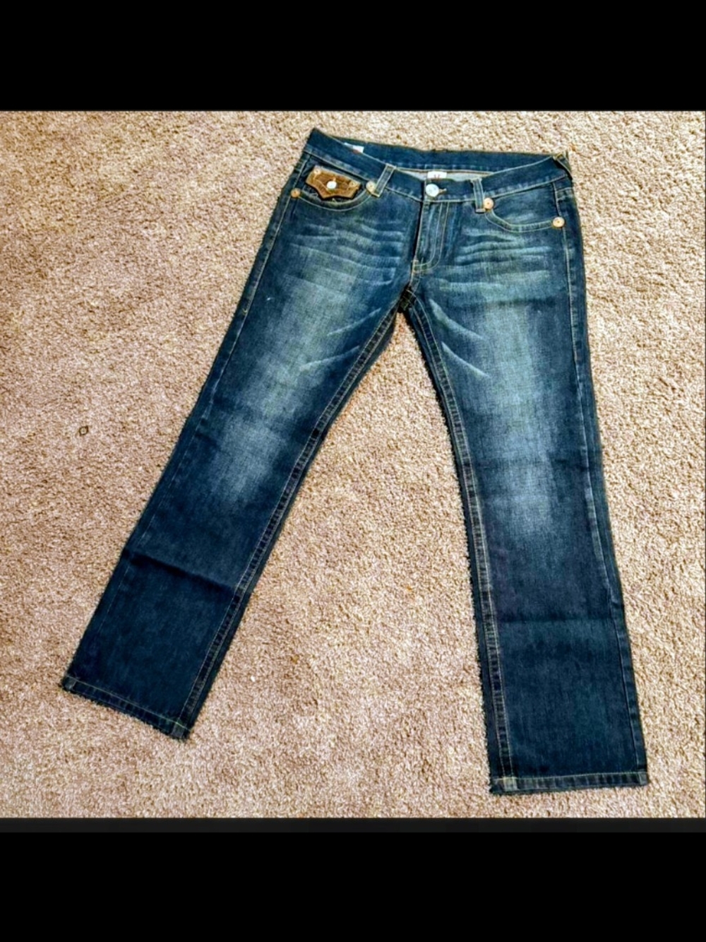 True Religion Men's Indigo Straight Jeans